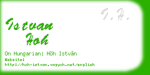 istvan hoh business card